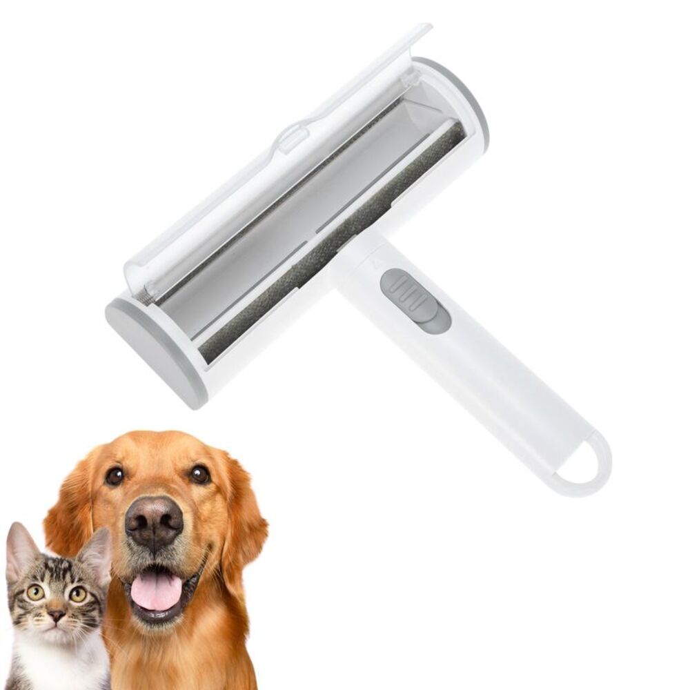 Pet Hair Removal Tool Lint Roller for Pet Hair Carpet Rake Light Gray